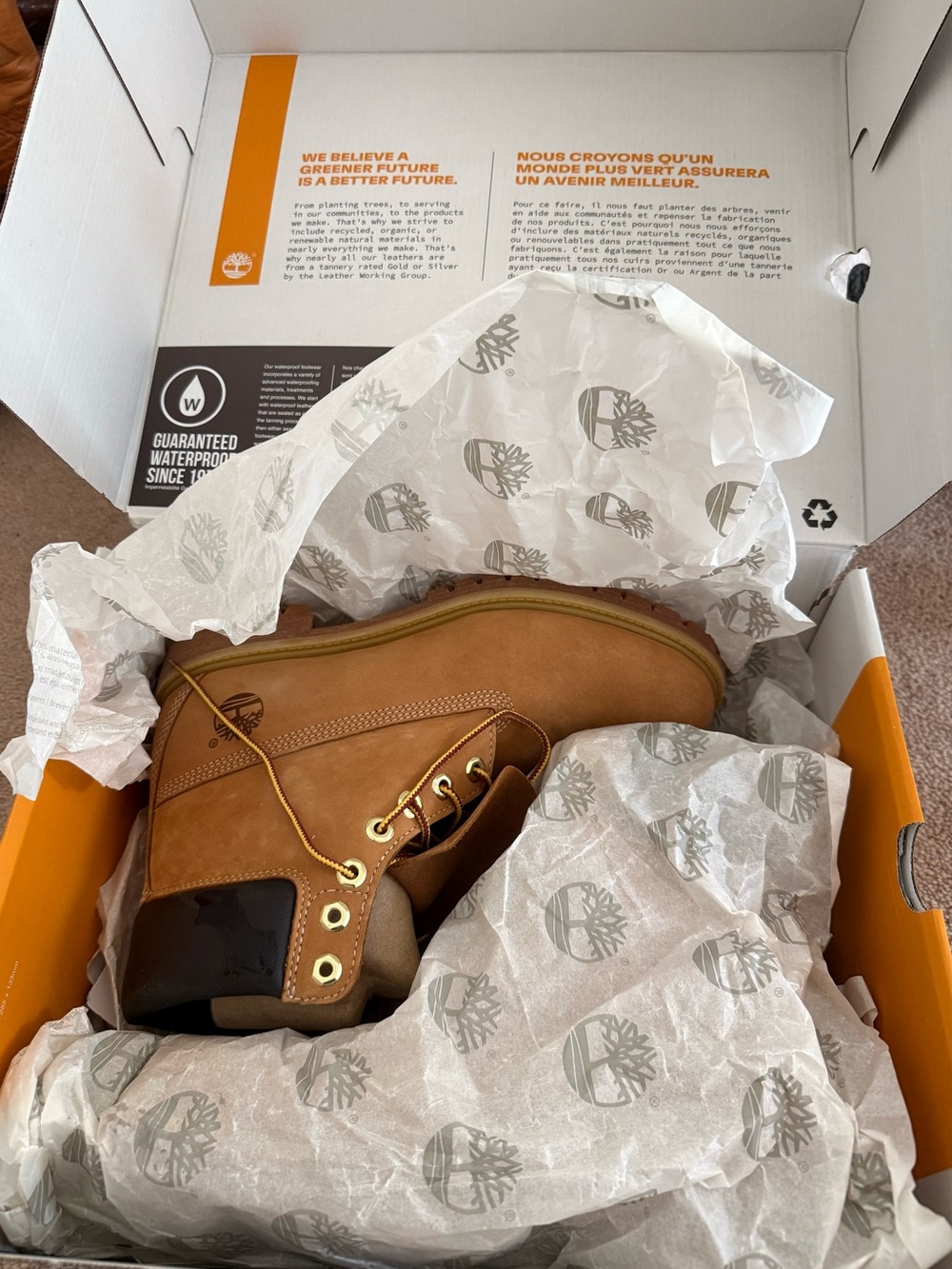 Timberland Wheat Nubuck Work Boots Men’s 8.5 NWT - Picture 2 of 8